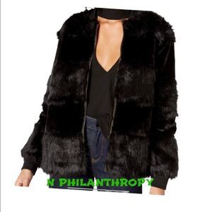 60% OFF UEC n: Philanthropy Harlan Faux Fur Jacket Long Sleeve MSRP $398